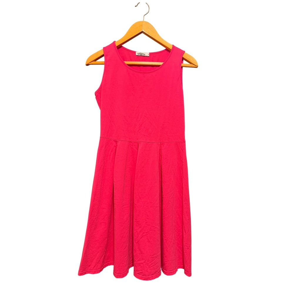 Styleword Womens Hot Pink Sleeveless‎ Pleated Fit and Flare Dress Size Medium